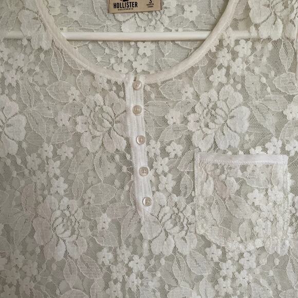 Lace top by Hollister in Cream Size Small - Picture 2 of 5